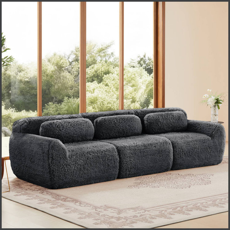 Canapé modulaire 114 po, Gris