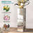 Silver Mirrored Floor Vase, 27.5" Tall Vase with Crushed Diamond,  Big Flower Vase for Living Room, Bedroom, Office Home Decor