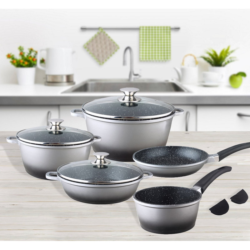Cassatt 5 - Piece Non-Stick Aluminum Cookware Set