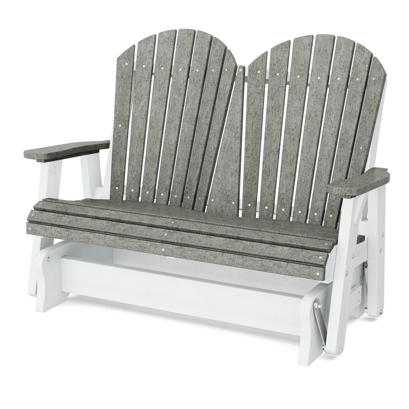 Fauteuil oscillant double Heritage, Gris foncé / Blanc