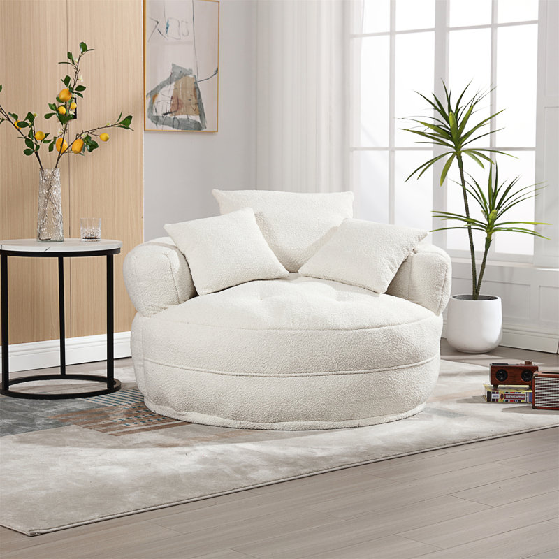 Canapé simple Coolmore, Beige Boucle