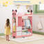 Kids Dress-Up Wardrobe with Child-Sized Mirror, Open Hanging Rail, Shelves & Drawers-1125616967