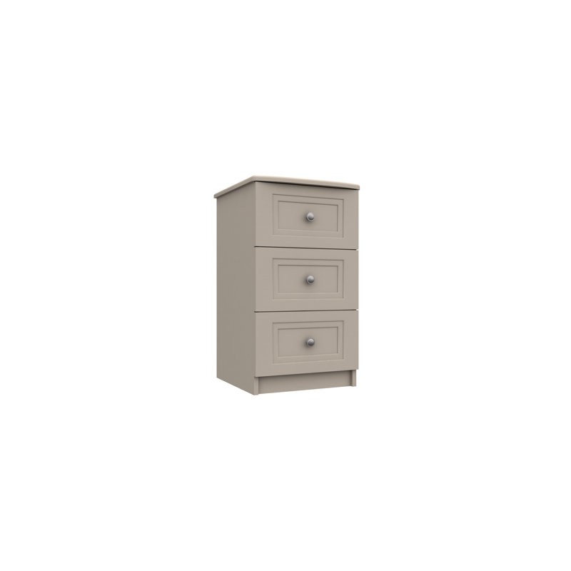 Adnan 39.8cm W Solid + Manufactured Wood Bedside Table, Fired Earth