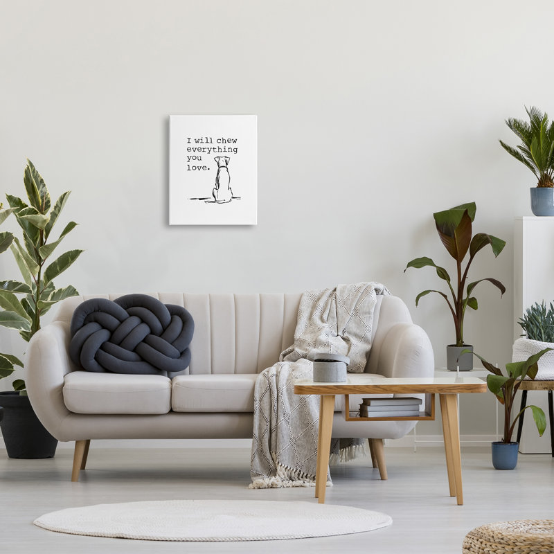 «Will Chew Tout ce que vous aimez» - impression sur toile tendue, H 20 po x l 16 po x P 1,5 po