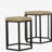 Natural and Black 2-Piece Nesting Table