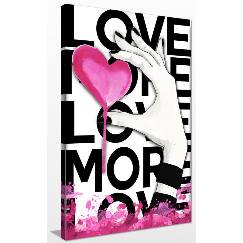 Love More - Print on Canvas, 60" H x 36" W x 1.5" D, Wrapped Canvas