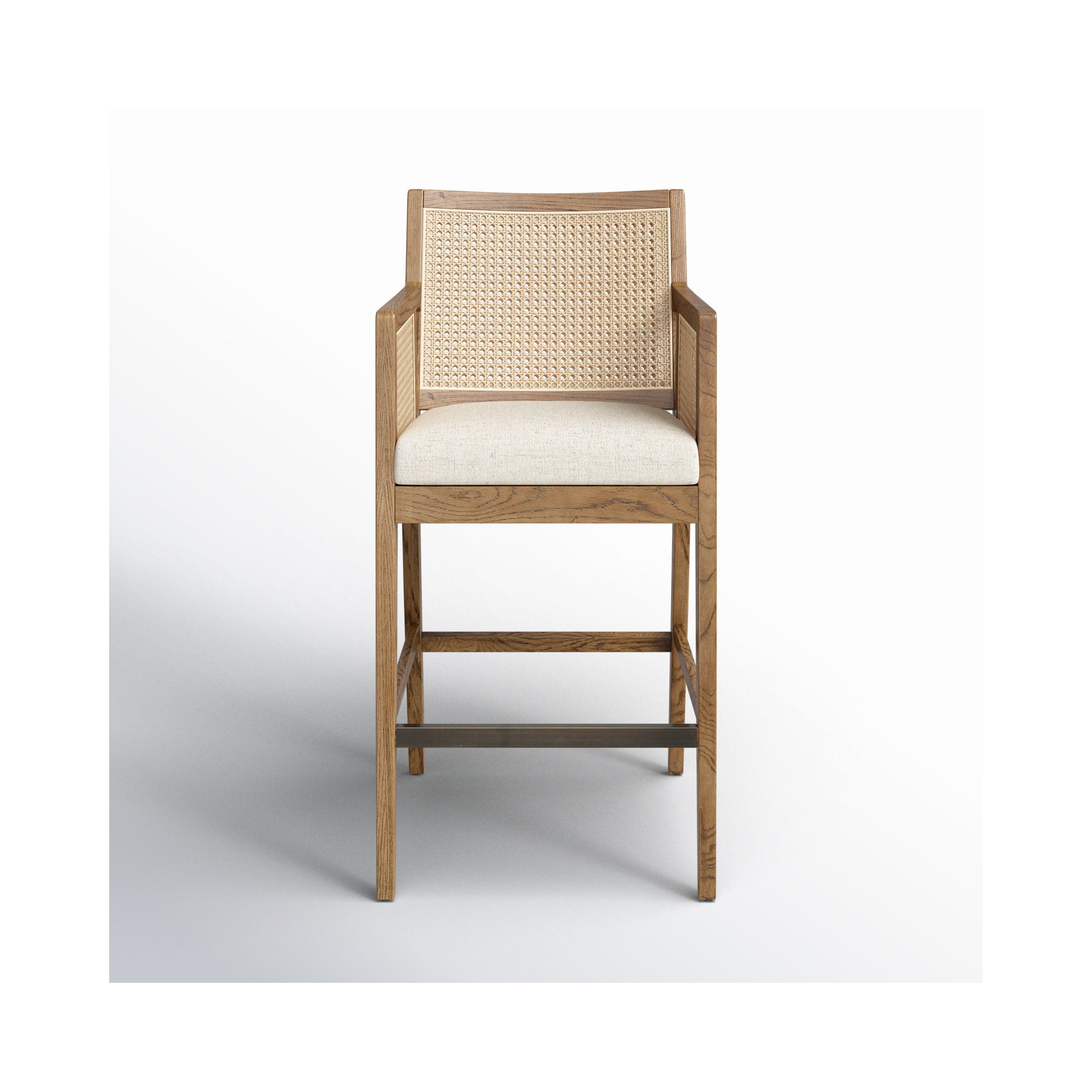 Octavia Counter & Bar Stool, Natural, Bar Stool (31.25" Seat Height), Beige