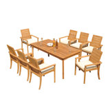 Algrave Outdoor 9 - Piece Teak Dining Set