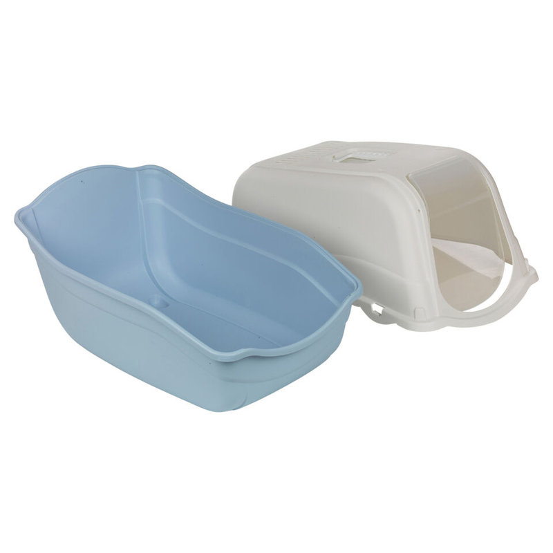 Plastic Litter Box Enclosure, Blue Bottom