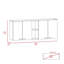 Ensemble de cuisine 7 pièces 4 portes 4 pièces, armoire murale supérieure et îlot de cuisine-7709651