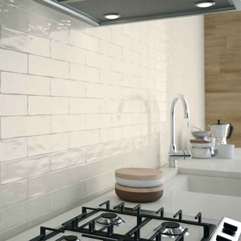 3" x 12" Porcelain Stone Look Wall & Floor Tile, Iron Glossy