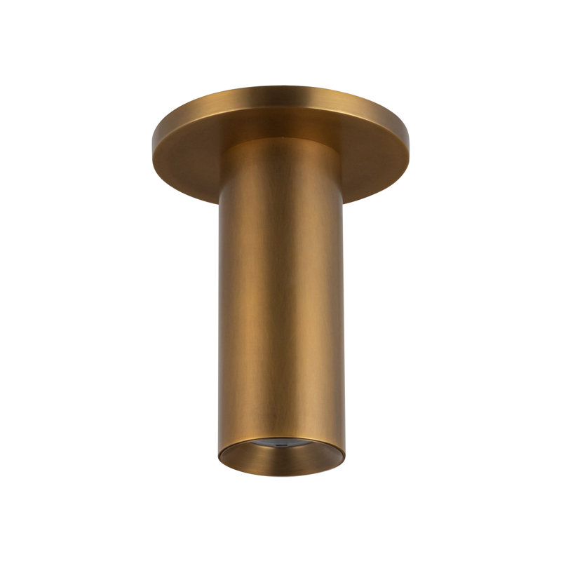 Mason 1 - Light LED Flush Mount, Vintage Brass