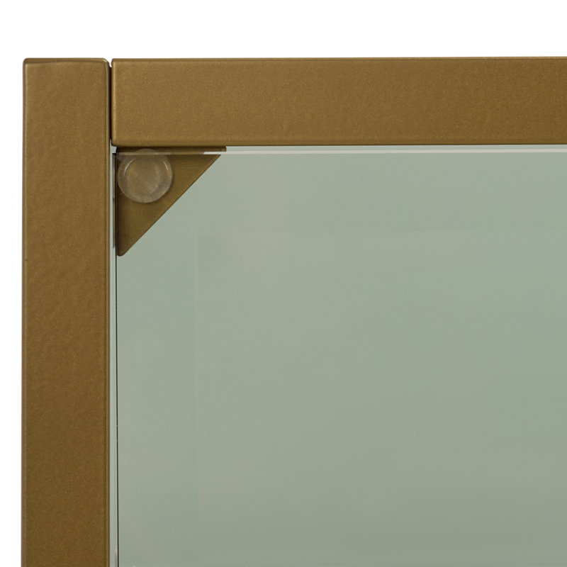 Charlie-Adam 56" Console Table, Gold, Clear, 29" H x 72" W x 8" D