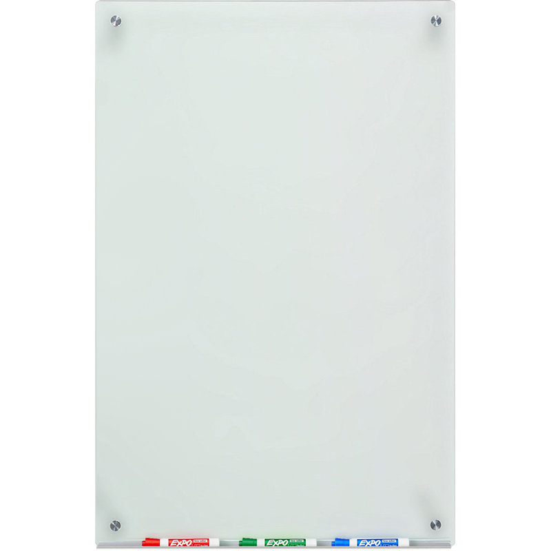 Audio-Visual Direct Non-Magnetic Frosted Glass Dry-Erase Board, 23.65" x 35.5"