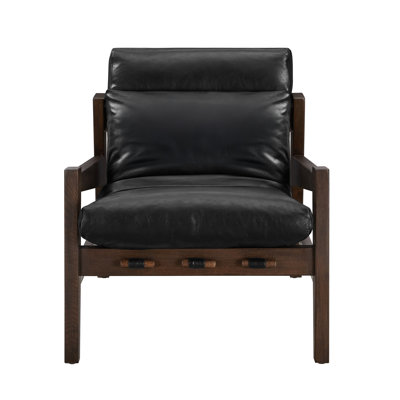 Full Grain Leather Lounge Chair With Adjustable Headrest Set Of 2