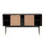 Buffet Cialan - 59,1 po noir avec osier naturel-685079289