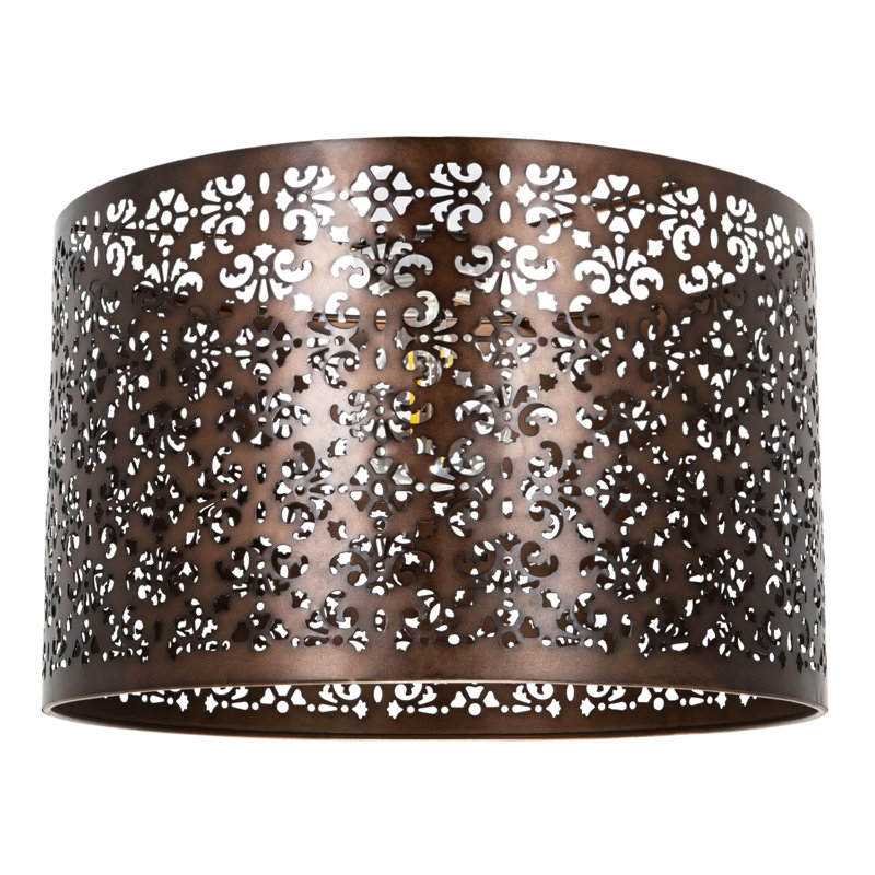 Metal Lamp Shade, Bronze, 25cm H x 40cm D x 40cm W