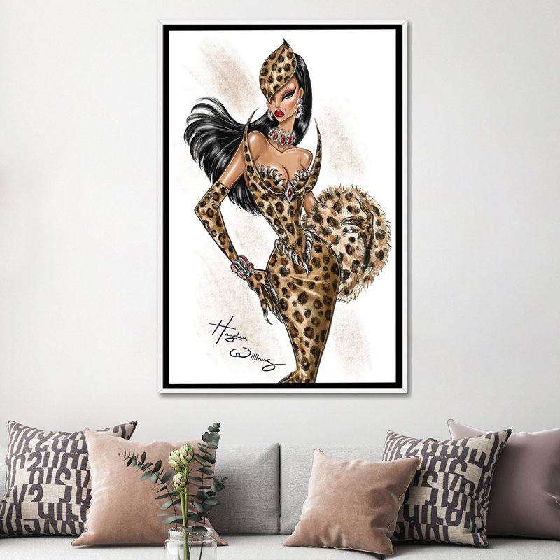 Here Kitty, 60" H x 40" W, Impression sur toile flottante sans passe-partout, White