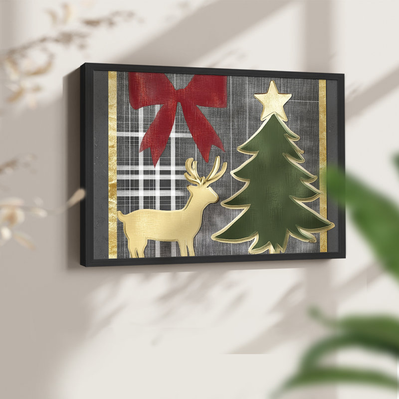 Chirstmas Art-LXIX -Framed Print - Restickable, Noir, noir, noir, noir, H 16 po x l 20 po