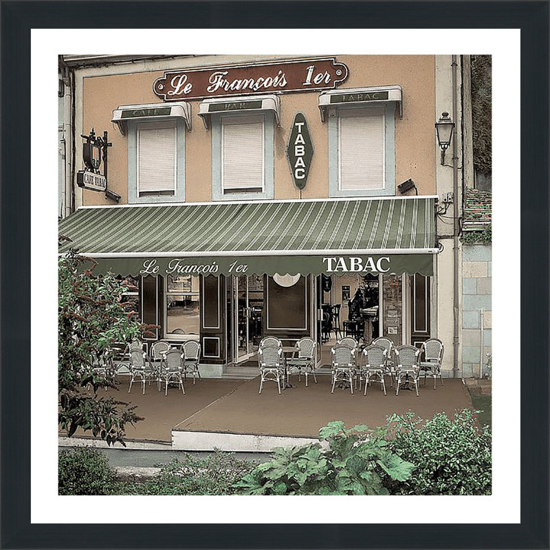 « le françois 1er bistro » par alan blaustein,, reproduction de photo encadrée, H 39,5 po x l 39,5 po x P 0,75 po