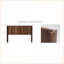 Tête de lit en bois pour grand lit avec panneau cannelé - noyer de ferme moderne mural pour chambre à coucher-377877324