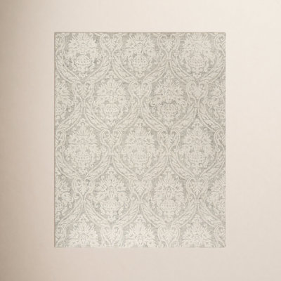 Rosemarie Gray Ivory Hand-Tufted Wool Rug