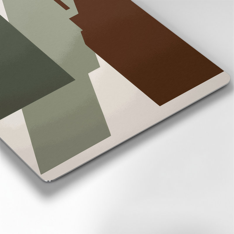 Minimalism 51 Brown Metal Wall Art, 11" H x 14" W