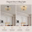 Plafonnier semi-encastré, luminaire de plafond en verre ambré-136129402