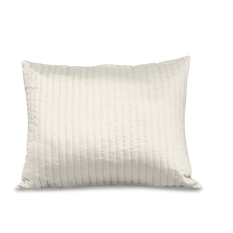 Siena Channel 100% Cotton Zipper Sham, King Sham, Ivory