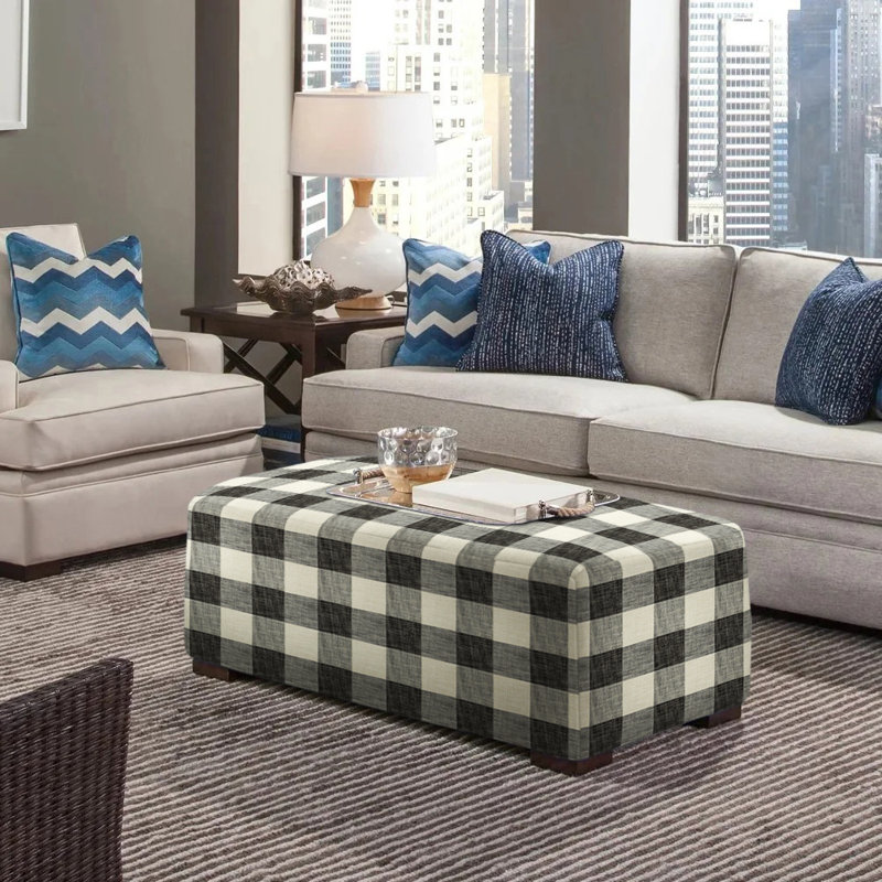 Campos Ottoman, Honey, Brown Geometric, 0456-33