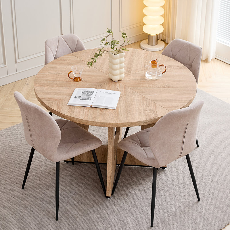 Dining Set, Beige, Light Brown