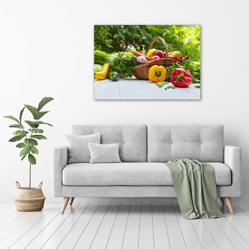 Basket Of Vegetables - Wrapped Canvas Print
