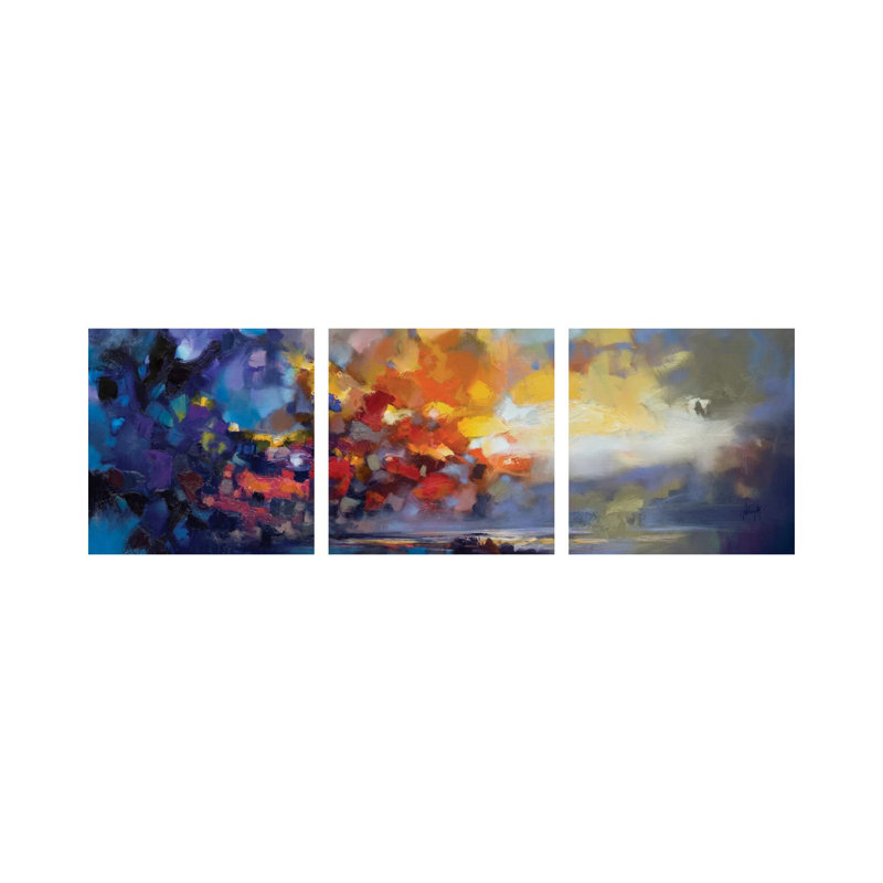 Molecular Light - ensemble d'art mural sur toile tendue (ensemble de 3)
