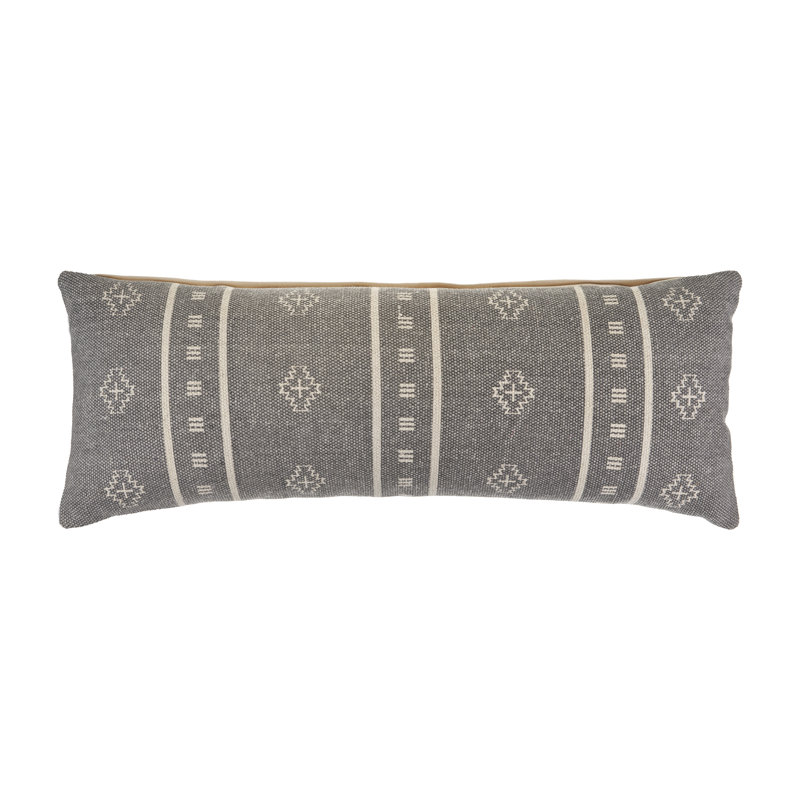 Housse de coussin rectangulaire en coton géométrique Ox Bay