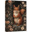 «Vintage Style Squirrel Floral Portrait Art», images de salon, impression sur toile encadrée-126032491-126032492