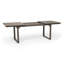 Table de salle à manger d'extérieur extensible en bois d'acacia, gris