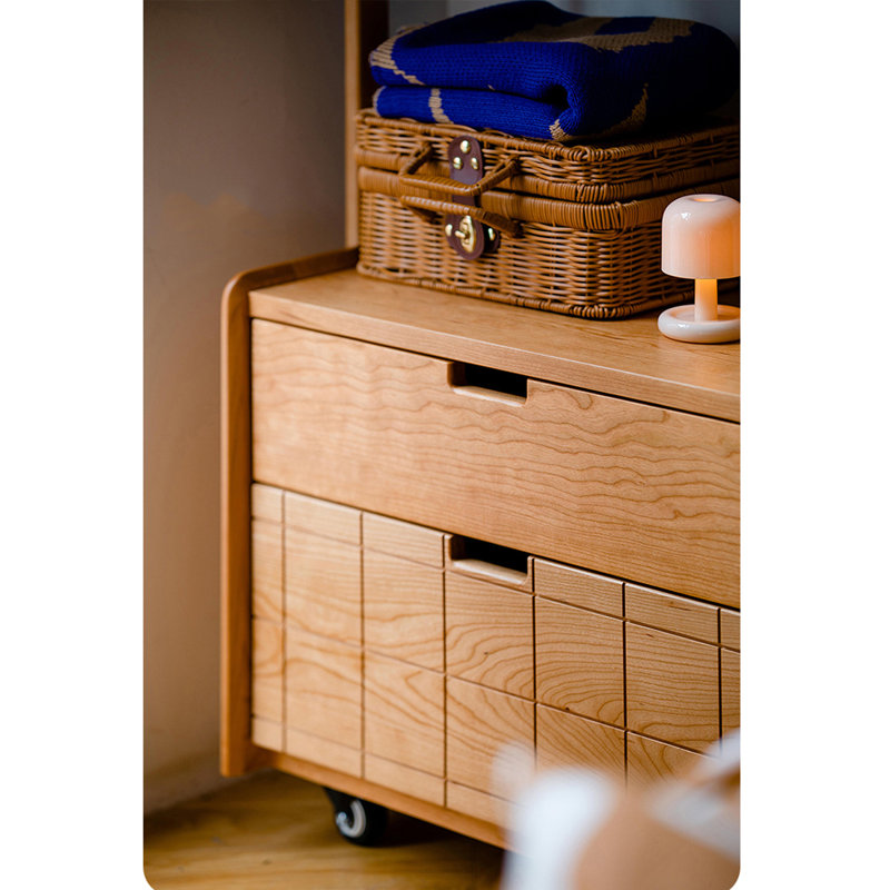 Mobile Coat Rack with Storage Drawers