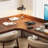 Tan Rectangular Solid Wood desks-107288382-107288383