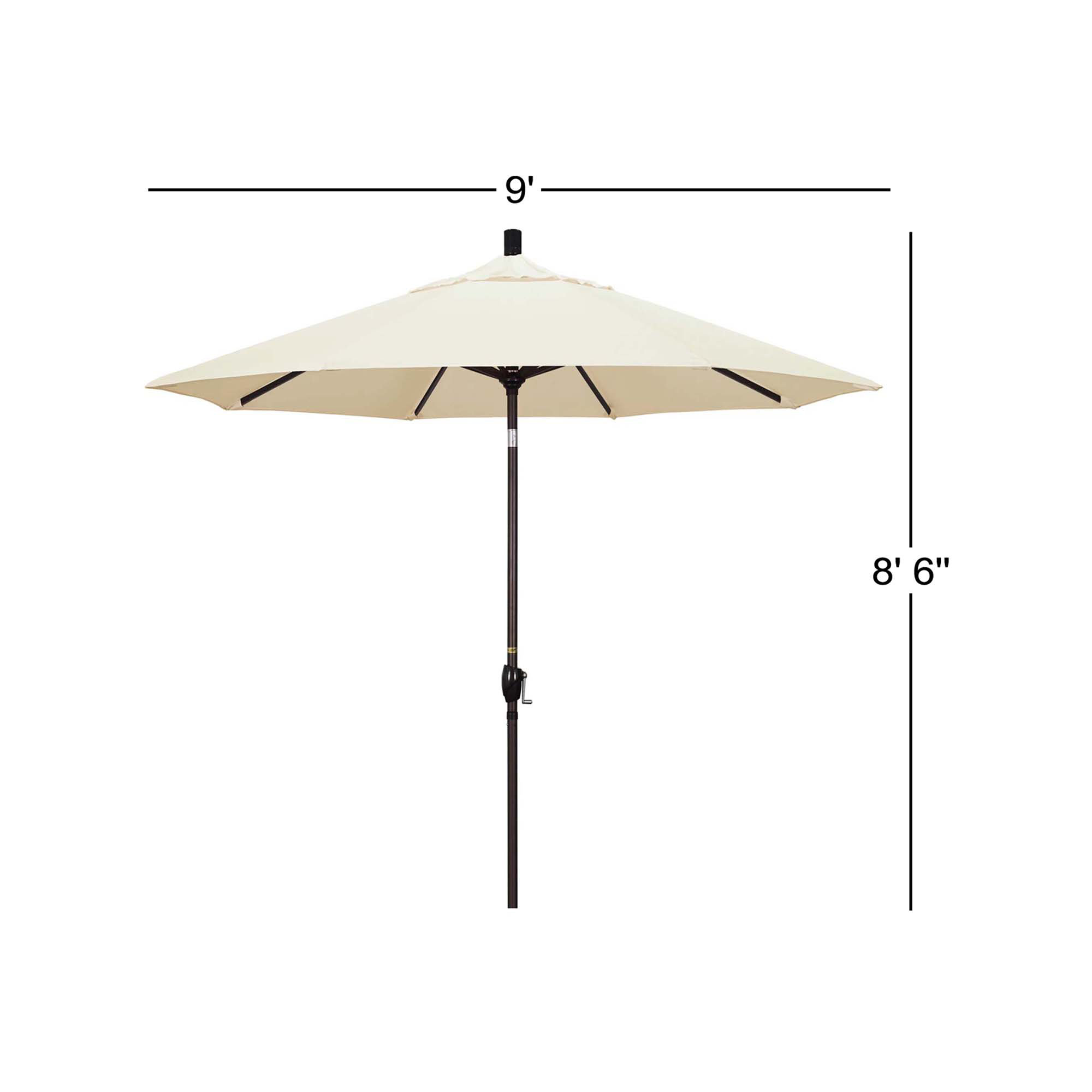 Iuka 108'' Outdoor Umbrella, Canvas Canvas Sunbrella® Canvas