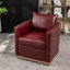 Fauteuil pivotant en cuir véritable Azib-88419630