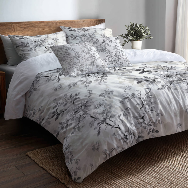 Ensemble de literie 5 pièces French Country - Ensemble de housse de couette et coussin décoratif