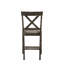 Chaise à hauteur de comptoir en lin et gris vieilli (ensemble de 2)