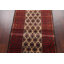 Tapis ivoire / rouge en laine noué à la main de conception unique 3 pi 7 po x 6 pi 4 po années 1990 Hawwa