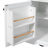 54.9" Kitchen Island With Drop Leaf, Power Outlet, Kitchen Storage Cart With 4 Door Shelves, Cross Barn Doors & Visual Glass Door, Rolling Kitchen Island On 4 Wheels For Kitchen, Dining Room