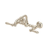 Acqui Wall Mount Bridge Lavatory Faucet With U-Spout