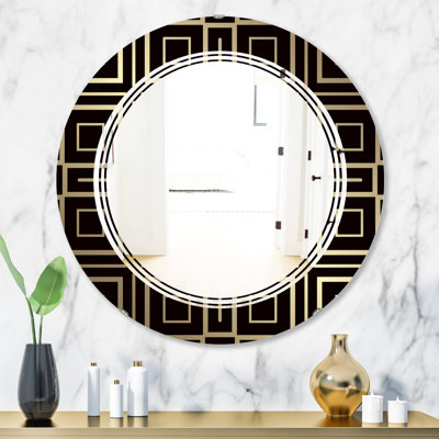 Miroir mural sans cadre contemporain en métal et contemporain triple c