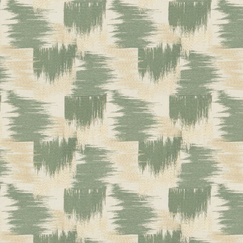 Prism Mandelbrot Emb Fabric - Beige/Jade