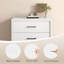 Commode 3 tiroirs en bois - Commode large pour chambre à coucher, salon ou bureau personnel-1418459956