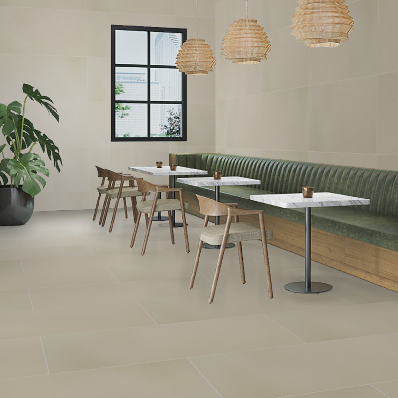 Refinery 24'' W x 48'' L Porcelain Singular Tile, Linen