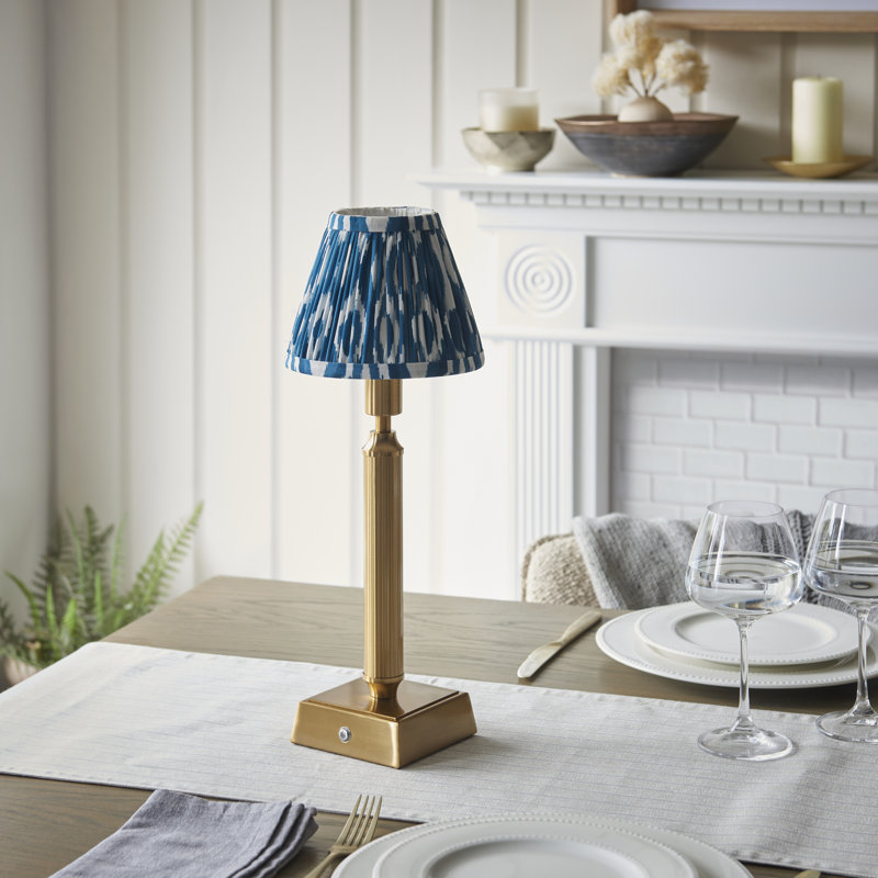 Trobridge Rechargeable Metal Table Lamp, Marlin Blue